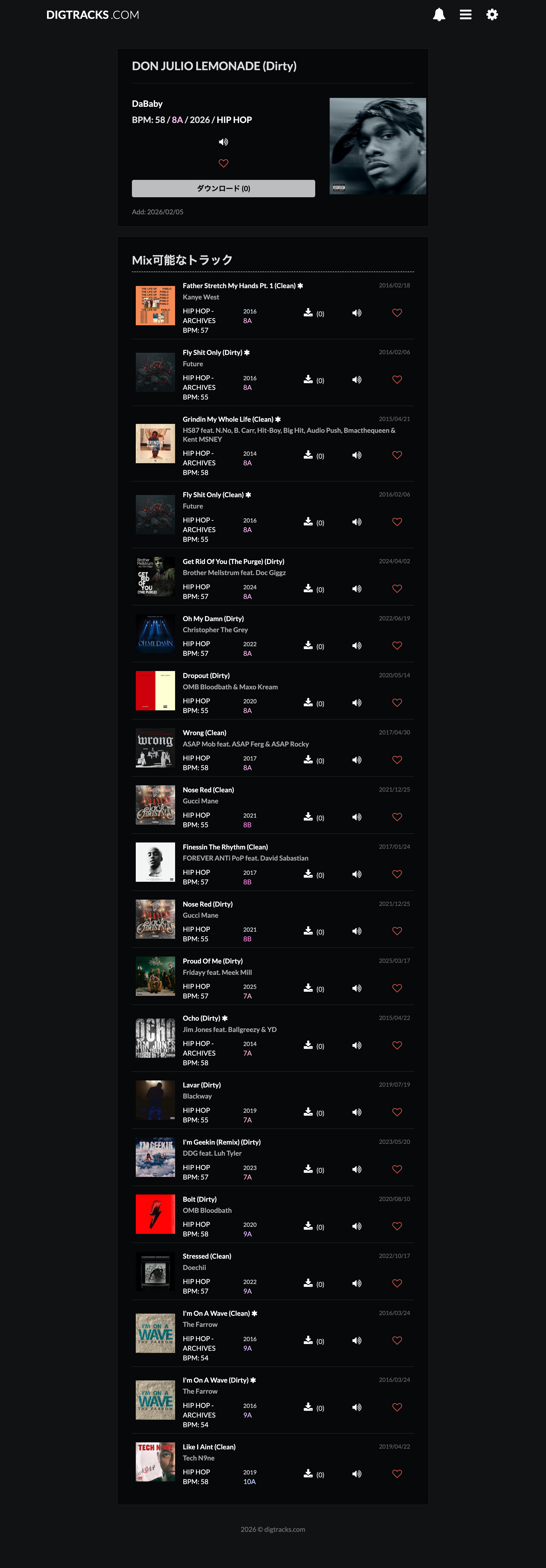 Mixable Track Search Preview